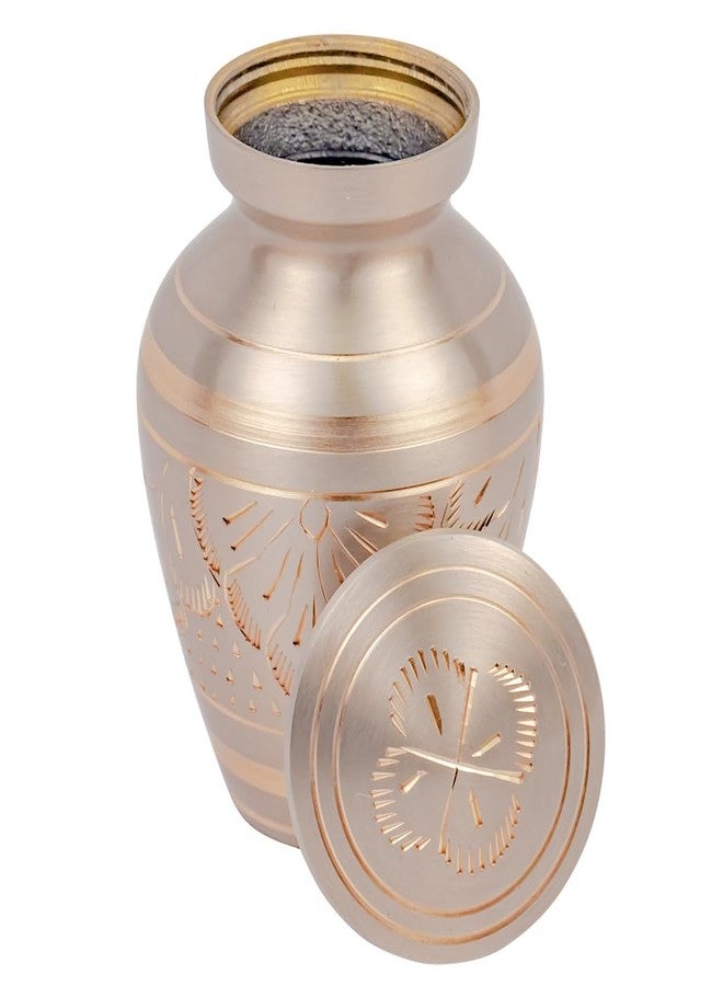 Silverlight Urns Platinum Elite Keepsake Cremation Urn for Ashes, Brass, Silver Urn, Keepsake Sized Cremation Urn, 3 Inches High - Image 3